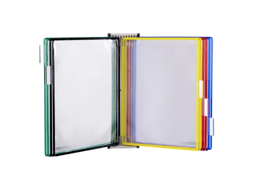 Zichtpanelensysteem wand Tarifold magnetisch A4 10 tassen assorti