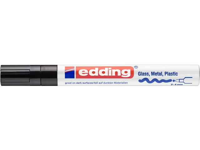 Paintmarker edding 750 op oliebasis 2-4mm creatief zwart