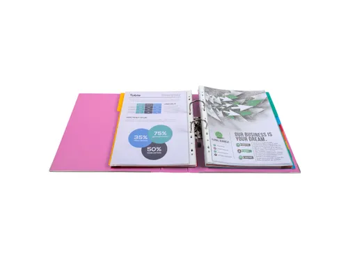 Ordner PP Prem'Touch A4maxi 80mm roze