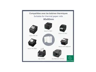 Exacompta Kassarol 44829E Wit 80mmx75mmx12mmx80 m - 10