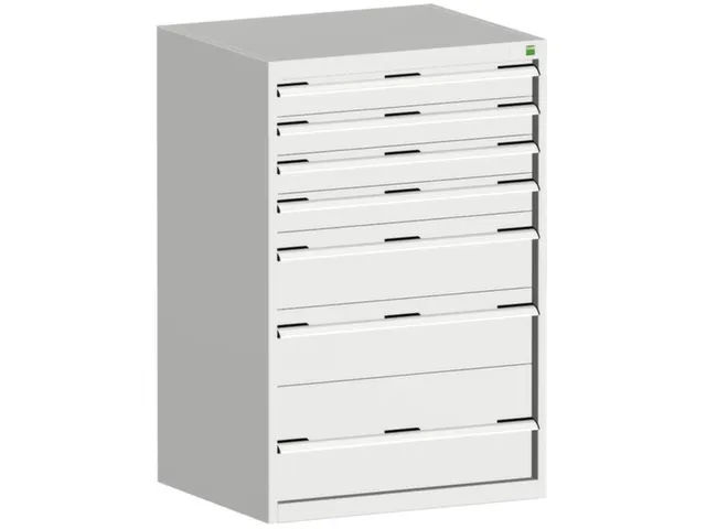 ladekast 1200x800x650mm 7laden zware lasten RAL7035 front RAL7035