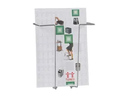 Folderhouder zilver voor A4 wandmontage