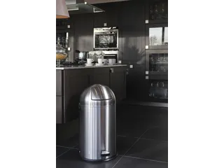 Afvalbak Kickcan metalen binnenbak 33 liter mat RVS - 6