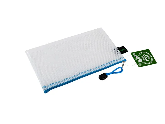 Pochette zip Foldersys EVA 120x220mm bleu fluo