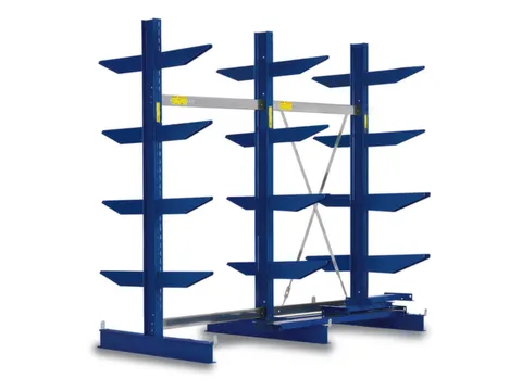 Draagarmstelling 1980x2557x1300mm 2x5etages 420kg/etage Ral5010