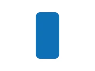 plaksymbool,rechthoek,markering HxB 150x50mm,polycarbonaat,blauw - 1