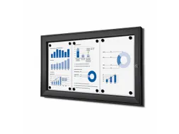 Vergrendelbaar Mededelingenbord Indoor/ Outdoor 3xA4 Zwart