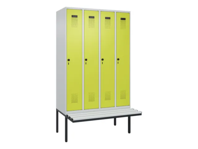 armoire vestiaire avec banc noir et blanc,HxlxP 2120x1200x815mm