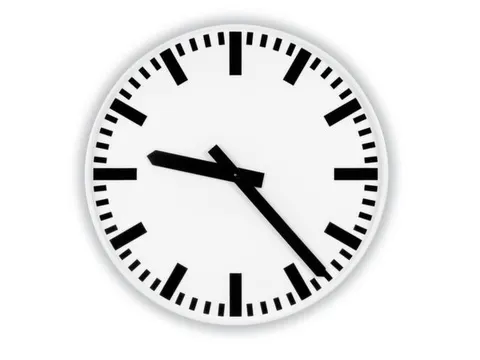 Industrie-Wandklok Radiogestuurd Ø 40cm Streepaanduiding
