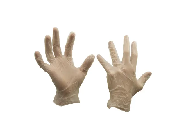 My-T-Gear 130005 vinyl wegwerphandschoenen, wit, maat L, doos van 100