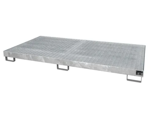 stellingopvangbak,opvangvol. 240l,HxBxD 210x2650x1300mm,m. rooster