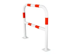 beschermbeugel,v. binnen/buiten,HxBxD 1000x1000x150mm,staal,wit/rood