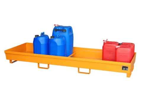 Opvangbak 4x 200l Opvangvol. 280l Oranje 285x 2400x 800mm Open