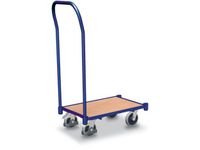 Platformwagen 250kg Laadvloer Hout 605x410mm Euronormbakken Duwbeugel