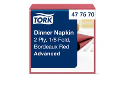 Tork 477570 Dinnerservet Advanced Bordeaux 39x39cm