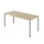 bureau,HxBxD 680-820x1800x800mm,blad eiken,4voeten zilverkleurig
