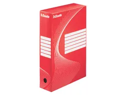Archiefdoos Esselte Boxycolor 80mm 352x250mm rood