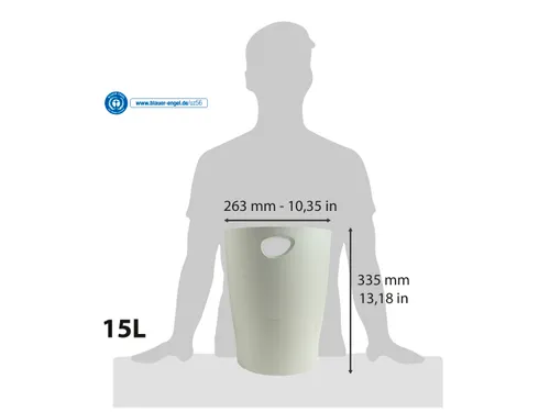 Papiermand Ecobin 15 Liter Grijs