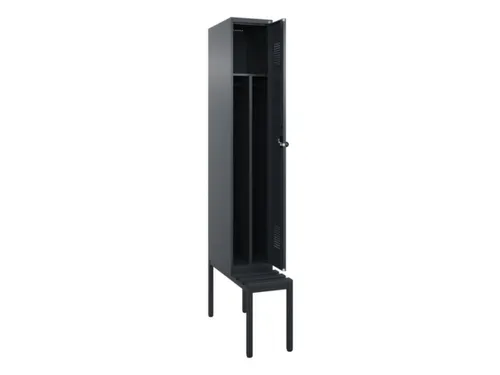 locker met bank,voor scheiding van kleding,HxBxD 2120x300x815mm,1vak