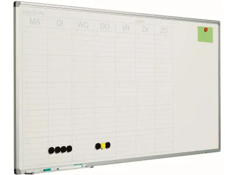 Planbord 60x120cm Softline profiel 8mm Week NL