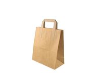 Papieren Draagtas, Kraft, M 28 cm, Bruin