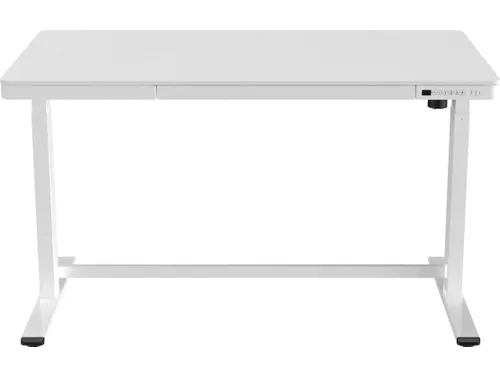 Zit-Sta Werkplek 140cm Kunststof Wit Blad Elektrisch Verstelbaar
