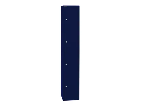 lockerkast,HxBxD 1802x305x305mm,1x4vakken,cil.-slot,romp oxfordblauw