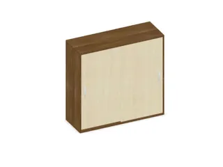 Schuifdeurkast 1150x1200x430mm Romp Noten Decor Front Esdoorn - 1