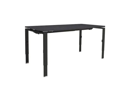 Bureau Linesto N4 hoogte instelbaar 120x80cm houtprint schaduw zwart
