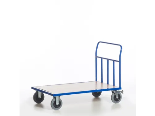 kopwandwagen,draagverm. 500kg,laadvl. LxB 1200x800mm,houtplaat,1wand