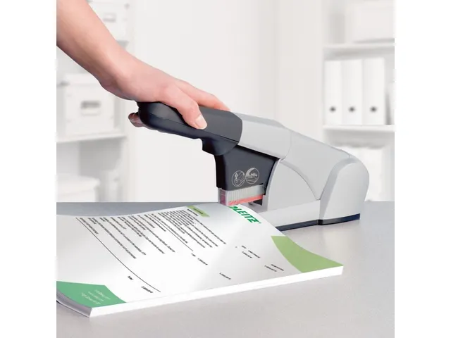 Blokhechter Leitz 5551 Heavy Duty 80vel zilvergrijs