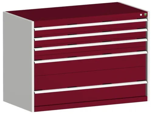 ladekast HxBxD 900x1300x750mm 5laden romp RAL7035 front RAL3004