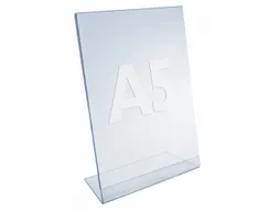 Folderstandaard A5 Staand Acryl L-Voet