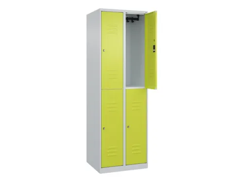 dubbeldekse locker,HxBxD 1850x600x500mm,2x2vak.,vak B 300mm