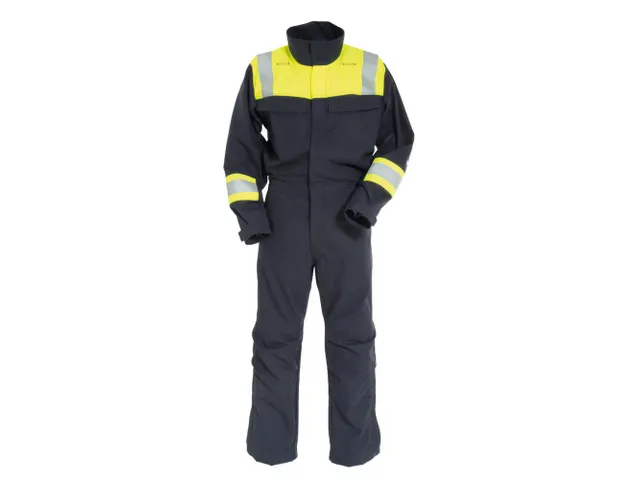 Tranemo 601081 coverall, geel/marineblauw, maat 2XL, per stuk