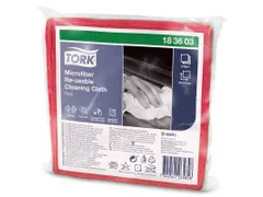 Tork 183603 Premium Microvezel Reinigingsdoek Rood