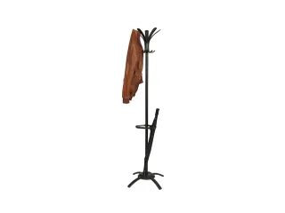 Cleo design kapstok met 5 dubbele haken 175 cm metaal zwart - 6