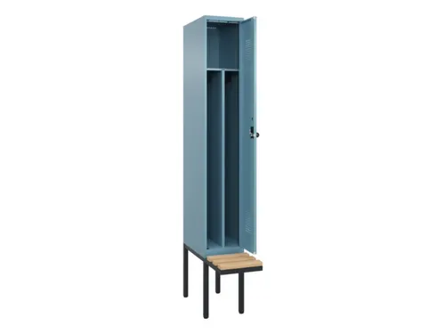 locker met bank,voor scheiding van kleding,HxBxD 2120x300x815mm,1vak