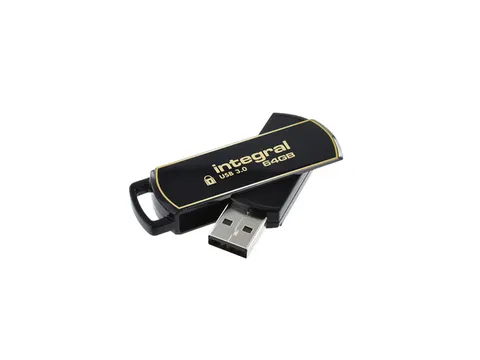 USB stick 3.0 Integral Secure 360 USB-A 64GB zwart
