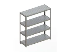 Breedvakstelling 1970x1700x600mm Vaklast 500kg 4 Stalen Legborden