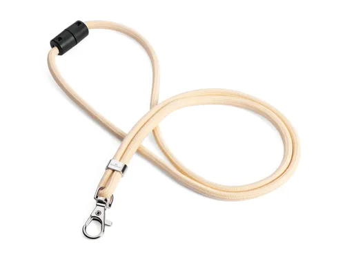 Textielkoord Gerecycled PET Met Karabijnhaak Beige 10 Stuks