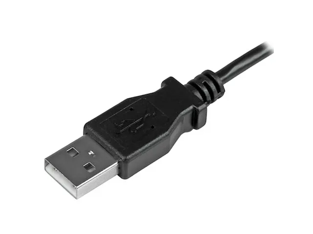 1m Micro-USB oplaad en sync kabel M/M haaks naar links