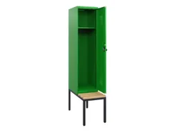 locker met bank,HxBxD 1950x400x815mm,1vak,vak B 400mm,draaigrendel