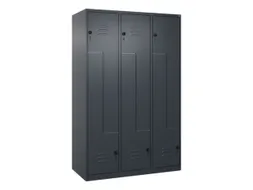 Z-garderobekast,HxBxD 1850x1200x500mm,vak B 200/400mm,draaigrendel
