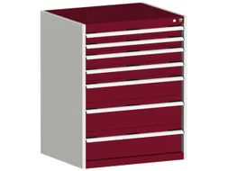 ladekast HxBxD 1000x800x525mm 7laden romp RAL7035 front RAL3004