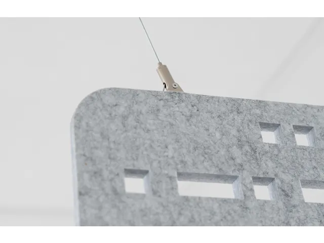 Ecran de séparation acoustique Suspendu PET-Feutre 200x120 Gris clair