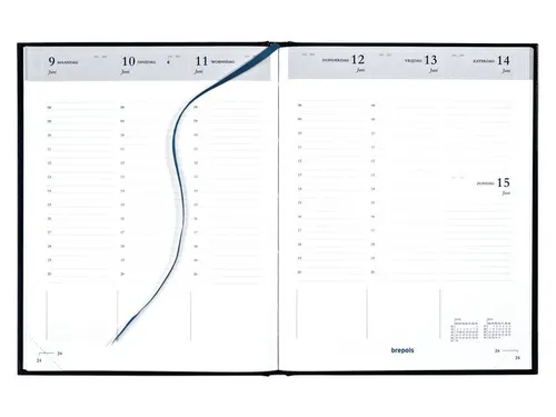 Agendavulling 2027 Brepols Timing 7dagen/2pagina's spiraal wit