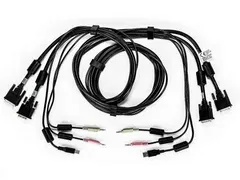 Vertiv Avocent CBL0120, 1,8 m, USB, USB, DVI-I, Zwart, USB