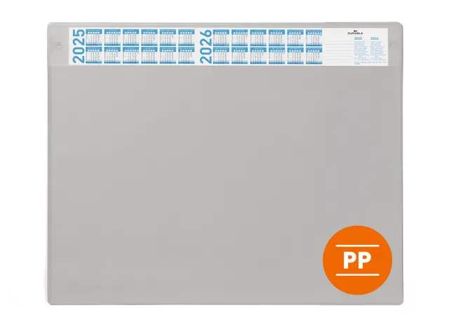 Sous-main calendrier 650x480mm avec couverture PP gris