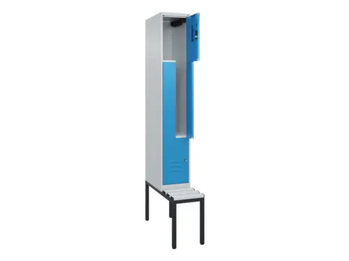 Z-garderobekast,HxBxD 2120x300x815mm,2vak,vak B 300mm,cil.-slot